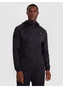 Męska bluza treningowa 4F 4FWAW25TFSWM560 - czarna ze sklepu Sportstylestory.com w kategorii Bluzy męskie - zdjęcie 187797457