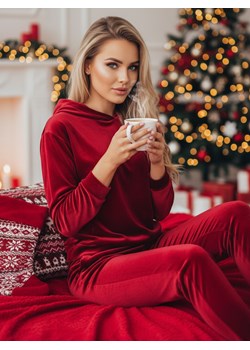 Bordowy damski komplet welurowy SO COMFY Dstreet AY0887z ze sklepu DSTREET.PL w kategorii Komplety i garnitury damskie - zdjęcie 187797768