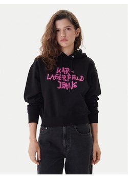 Karl Lagerfeld Jeans Bluza B1W20039 Czarny Regular Fit ze sklepu MODIVO w kategorii Bluzy damskie - zdjęcie 187797937