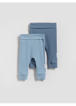 Reserved - Bawełniane legginsy 2 pack - granatowy ze sklepu Reserved w kategorii Spodnie i półśpiochy - zdjęcie 187798569