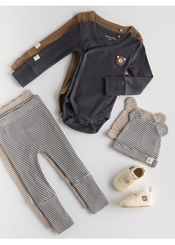 Reserved - Bawełniany komplet - ciemnoszary ze sklepu Reserved w kategorii Komplety niemowlęce - zdjęcie 187798578