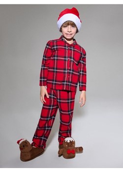 Sinsay - Piżama flanelowa w kratę - czerwony ze sklepu Sinsay w kategorii Piżamy dziecięce - zdjęcie 187799648