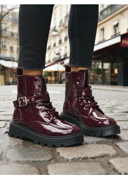 Sinsay - Ocieplane trapery za kostkę - bordowy ze sklepu Sinsay w kategorii Buty zimowe dziecięce - zdjęcie 187799658