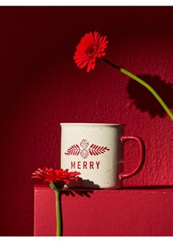 Sinsay - Świąteczny kubek z napisem Merry - czerwony ze sklepu Sinsay w kategorii Kubki - zdjęcie 187799677