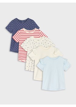 Sinsay - Koszulki 5 pack - wielobarwny ze sklepu Sinsay w kategorii Bluzki dziewczęce - zdjęcie 187799685