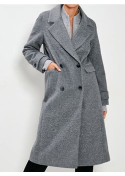 Sinsay - Klasyczny płaszcz dwurzędowy - szary ze sklepu Sinsay w kategorii Płaszcze damskie - zdjęcie 187799728