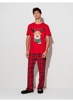 Sinsay - Świąteczna piżama dwuczęściowa z bawełny - wielobarwny ze sklepu Sinsay w kategorii Piżamy męskie - zdjęcie 187799738