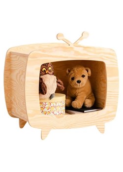 Drewniany regał dziecięcy telewizor A9-F66 ze sklepu Edinos.pl w kategorii Regały dziecięce - zdjęcie 187799827