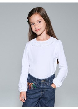 Sinsay - Bluzka z koronkowym kołnierzykiem - biały ze sklepu Sinsay w kategorii Bluzki dziewczęce - zdjęcie 187800207