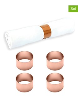 Echtwerk Obręcze (4 szt.) &quot;Rund&quot; w kolorze miedzianym na serwetki - Ø 4 cm ze sklepu Limango Polska w kategorii Akcesoria kuchenne - zdjęcie 187800476