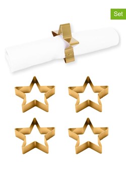 Echtwerk Obręcze (4 szt.) &quot;Star&quot; w kolorze złotym do serwetek - Ø 7 cm ze sklepu Limango Polska w kategorii Akcesoria kuchenne - zdjęcie 187800769