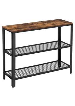 Songmics Kredens w kolorze czarno-jasnobrązowym - 101,5 x 80 x 35 cm ze sklepu Limango Polska w kategorii Meble - zdjęcie 187800787