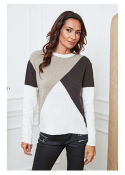 So Cachemire Sweter &quot;Lanos&quot; w kolorze brązowo-beżowo-kremowym ze sklepu Limango Polska w kategorii Swetry damskie - zdjęcie 187801647