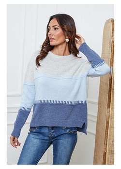 So Cachemire Sweter &quot;Lurcia&quot; w kolorze błękitno-niebiesko-szarym ze sklepu Limango Polska w kategorii Swetry damskie - zdjęcie 187801667