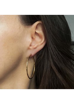 Kolczyki złote damskie koła 3.3 cm stal szlachetna ze sklepu otien.com w kategorii Kolczyki - zdjęcie 187802165