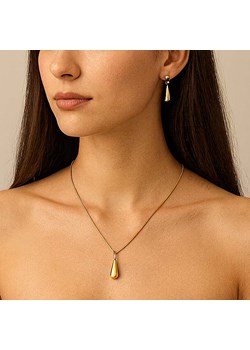 Komplet elegancki złoty sopelki ze stali chirurgicznej ze sklepu otien.com w kategorii Komplety biżuterii - zdjęcie 187802167