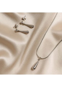 Komplet elegancki srebrny sopelki ze stali chirurgicznej ze sklepu otien.com w kategorii Komplety biżuterii - zdjęcie 187802168
