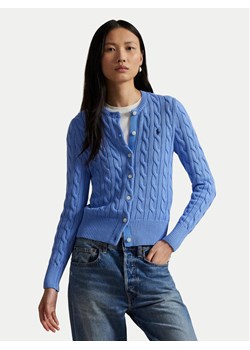 Polo Ralph Lauren Kardigan 211971868009 Błękitny Slim Fit ze sklepu MODIVO w kategorii Swetry damskie - zdjęcie 187803115