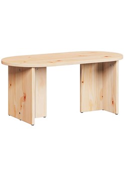 Naturalny drewniany stolik kawowy owalny L7-E75 ze sklepu Edinos.pl w kategorii Stoliki kawowe - zdjęcie 187804058