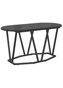 Czarny owalny stolik kawowy industrialny czarny dąb W4-C41 ze sklepu Edinos.pl w kategorii Dom - zdjęcie 187804067