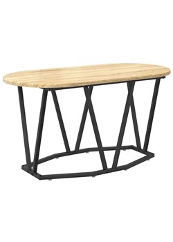 Owalny stolik kawowy w stylu loft dąb sonoma G0-E52 ze sklepu Edinos.pl w kategorii Dom - zdjęcie 187804077