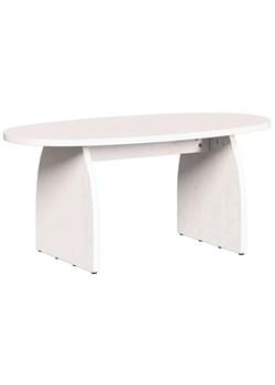 Biały owalny stolik kawowy z drewna R3-P25 ze sklepu Edinos.pl w kategorii Dom - zdjęcie 187804108