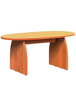 Skandynawski owalny stolik kawowy woskowy brąz W3-S17 ze sklepu Edinos.pl w kategorii Dom - zdjęcie 187804115