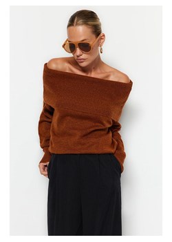 trendyol Sweter w kolorze jasnobrązowym ze sklepu Limango Polska w kategorii Swetry damskie - zdjęcie 187804719