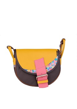 brązowo-żółta torebka damska skórzana Freshman Mini na ramię listo ze sklepu Słoń Torbalski w kategorii Listonoszki - zdjęcie 187805057
