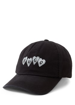 HUGO Czapka damska - Cara-Valentine Kobiety Bawełna czarny jednolity ze sklepu vangraaf w kategorii Czapki z daszkiem damskie - zdjęcie 187805117