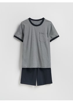 Reserved - Dwuczęściowa piżama w paski - granatowy ze sklepu Reserved w kategorii Piżamy męskie - zdjęcie 187805317