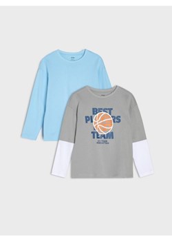 Sinsay - Bawełniana koszulka 2 pack - szary ze sklepu Sinsay w kategorii T-shirty chłopięce - zdjęcie 187805815