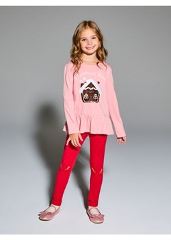 Sinsay - Bluzka z cekinowym domkiem piernikowym i baskinką - różowy ze sklepu Sinsay w kategorii Bluzki dziewczęce - zdjęcie 187805825