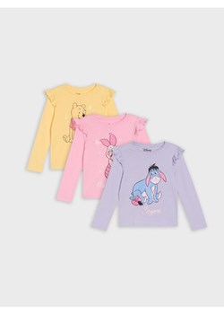 Sinsay - Bawełniane koszulki z nadrukiem 3 pack - wielobarwny ze sklepu Sinsay w kategorii Bluzki dziewczęce - zdjęcie 187805838