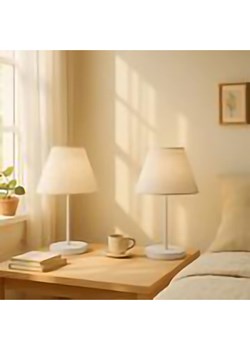 Opviq Lampa stołowa w kolorze białym - wys. 37 x Ø 22 cm ze sklepu Limango Polska w kategorii Oświetlenie - zdjęcie 187806028