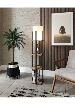 Opviq Lampa stojąca w kolorze czarno-jasnobrązowym - wys. 135 cm ze sklepu Limango Polska w kategorii Oświetlenie - zdjęcie 187807228