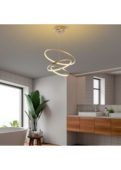 Opviq Lampa wisząca LED w kolorze złotym - wys. 80 x Ø 50 cm ze sklepu Limango Polska w kategorii Oświetlenie - zdjęcie 187807398