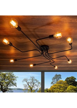 Opviq Lampa sufitowa &quot;Truva&quot; w kolorze czarnym - Ø 140 cm ze sklepu Limango Polska w kategorii Oświetlenie - zdjęcie 187807598