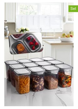 Violeta Home Pojemniki (12 szt.) w kolorze szarym - 2 l ze sklepu Limango Polska w kategorii Pojemniki kuchenne - zdjęcie 187808448