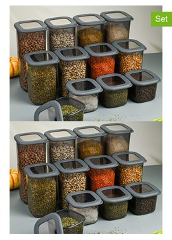 Violeta Home Pojemniki (24 szt.) w kolorze antracytowym ze sklepu Limango Polska w kategorii Pojemniki kuchenne - zdjęcie 187808577