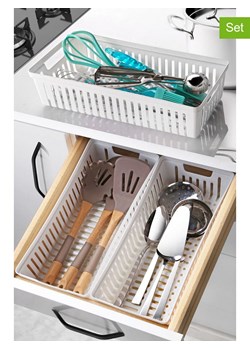 Violeta Home Organizery (3 szt.) w kolorze białym do szuflad - 34 x 9 cm ze sklepu Limango Polska w kategorii Akcesoria i przechowywanie - zdjęcie 187808678