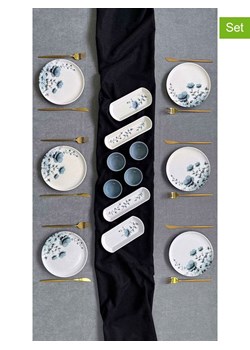 Violeta Home 14-częściowy zestaw śniadaniowy w kolorze biało-turkusowym ze sklepu Limango Polska w kategorii Naczynia - zdjęcie 187808888