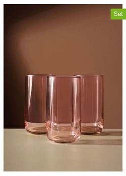 Violeta Home Szklanki (3 szt.) w kolorze jasnoróżowym - 365 ml ze sklepu Limango Polska w kategorii Naczynia - zdjęcie 187809187