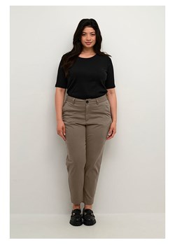 KAFFE curve Spodnie chino &quot;Leana&quot; w kolorze brązowym ze sklepu Limango Polska w kategorii Spodnie damskie - zdjęcie 187810737