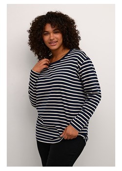 KAFFE curve Koszulka w kolorze granatowo-białym ze sklepu Limango Polska w kategorii Bluzki damskie - zdjęcie 187810765