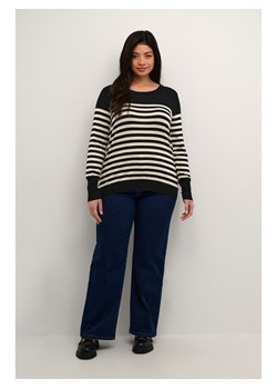 KAFFE curve Sweter w kolorze czarno-kremowym ze sklepu Limango Polska w kategorii Swetry damskie - zdjęcie 187810919