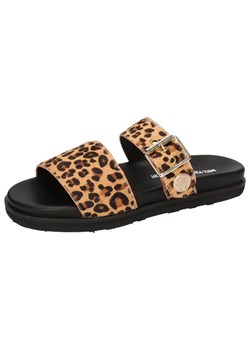 MELVIN &amp; HAMILTON Skórzane klapki &quot;Siri 5&quot; w kolorze jasnobrązowo-czarnym ze sklepu Limango Polska w kategorii Klapki damskie - zdjęcie 187812369