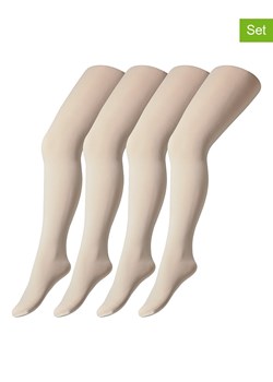 camano Rajstopy (4 pary) w kolorze kremowym - 40 DEN ze sklepu Limango Polska w kategorii Rajstopy dziecięce - zdjęcie 187813805