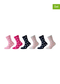 camano Skarpety (6 par) w kolorze czarno-szaro-różowym ze sklepu Limango Polska w kategorii Skarpetki dziecięce - zdjęcie 187813927