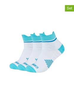 camano Skarpety sportowe (3 pary) w kolorze biało-turkusowym ze sklepu Limango Polska w kategorii Skarpetki męskie - zdjęcie 187813959